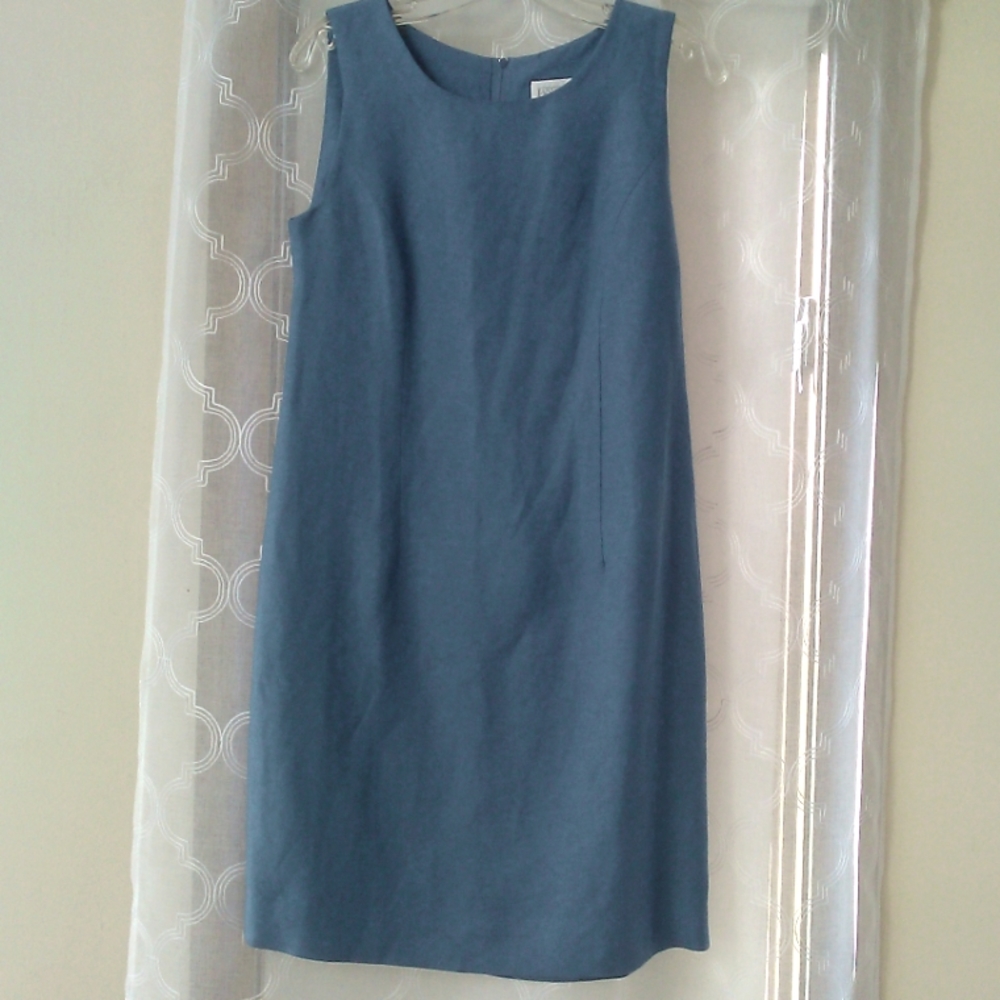 Lands End Blue Sleeveless Dress